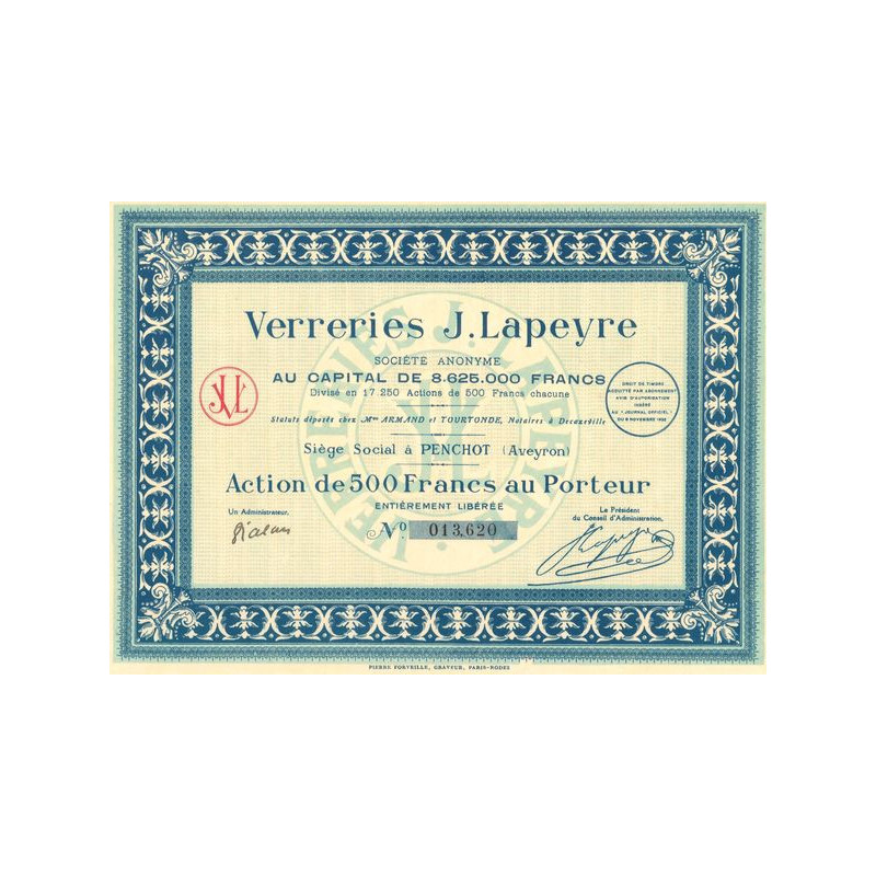 Verreries J.Lapeyre S.A. (Act 500 F)