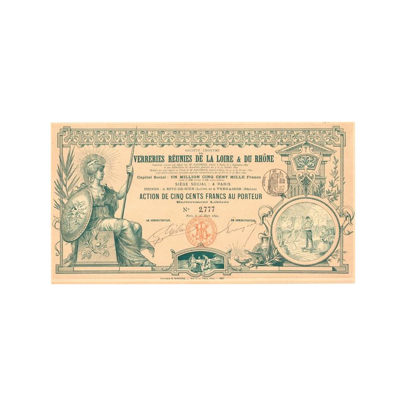 S.A. des Verreries Réunies de la Loire & du Rhône (Act 500 F)