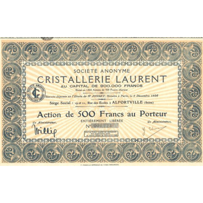 S.A. Cristallerie Laurent (Act 500 F)