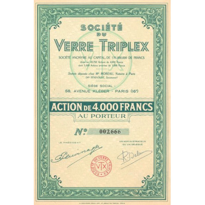Sté du Verre Triplex (Act 4000 F)