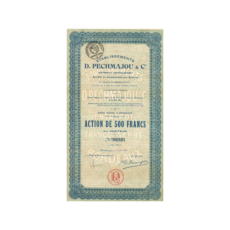 Etablissements D. Pechmajou & Cie (Act 500 F)