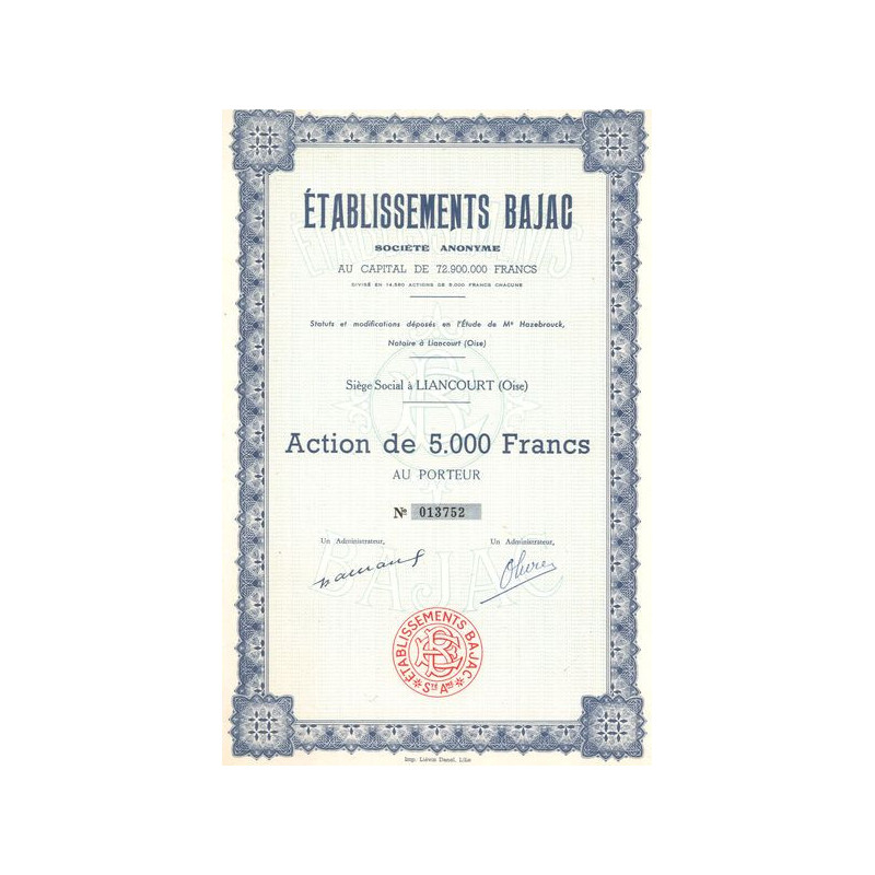 Etablissements Bajac (Act 5000 F)