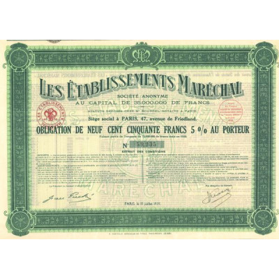 Les Etablissements Maréchal (Obl 950 F 5%)