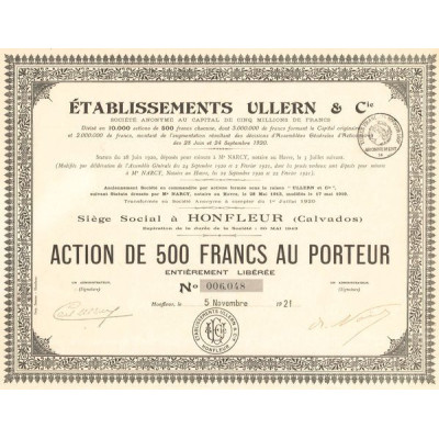 Etablissements Ullern & Cie (Act 500 F)