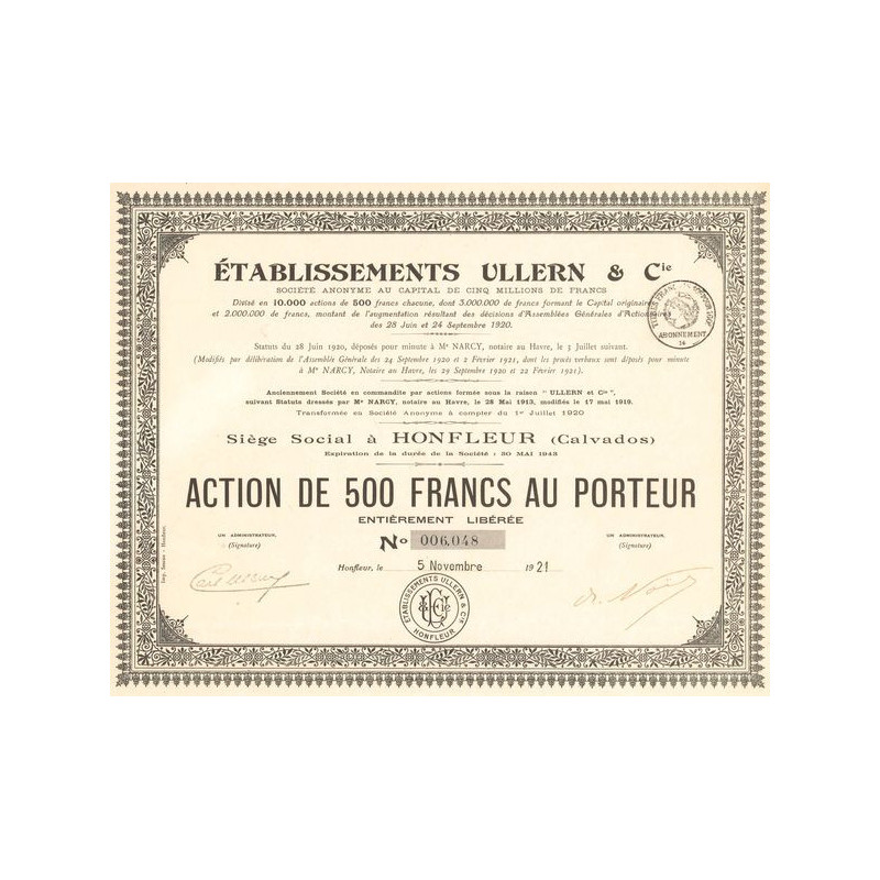 Etablissements Ullern & Cie (Act 500 F)