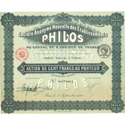 S.A. Nouvelle des Etablissements Philos (Act 100 F)