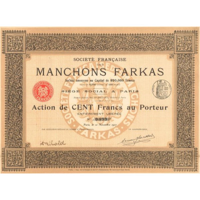 Sté Française des Manchons Farkas (Act 100 F)