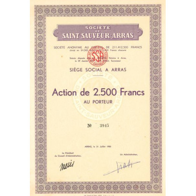 Sté de Saint-Sauveur-Arras (Act 2500 F)