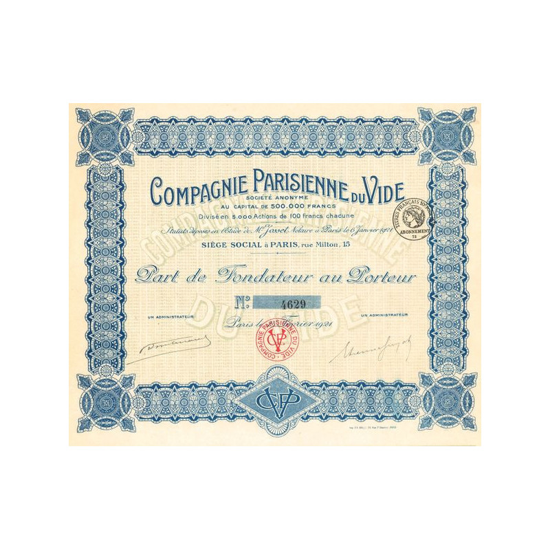 Cie Parisienne du Vide (PF)