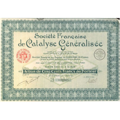 Sté Française de Catalyse Généralisée (Act 500 F)