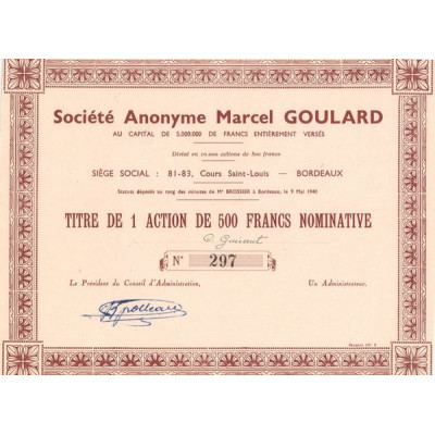 S.A. Marcel Goulard (Act 500 F)
