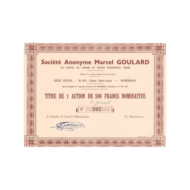 S.A. Marcel Goulard (Act 500 F)