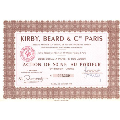 Kirby. Beard & Cie Paris (Act 50 NF)