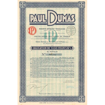 Paul Dumas S.A. (Obl 1000 F 6%)