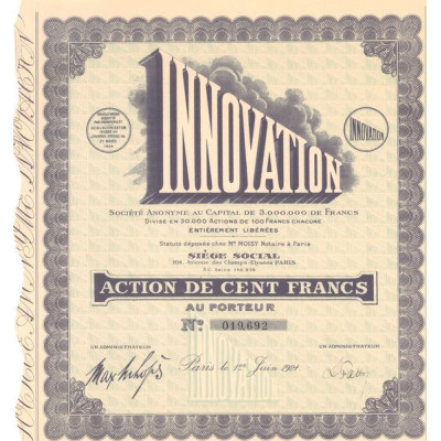 Innovation (Act 100 F)