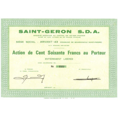 Saint-Geron S.D.A. (Act 160 F)