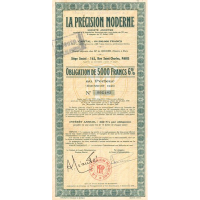 La Précision Moderne (Obl 5000 F 6%)