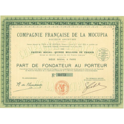 Cie Française de la Mocupia (PF)