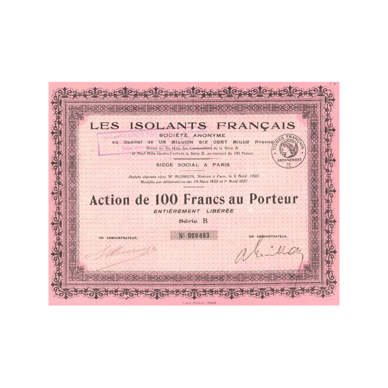 Les Isolants Français (Act 100 F)