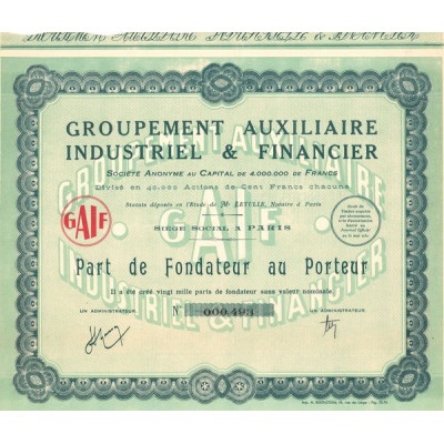 Groupement Auxiliaire Industriel & Financier (PF)