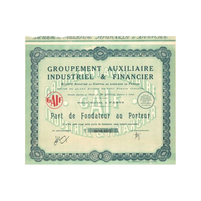 Groupement Auxiliaire Industriel & Financier (PF)