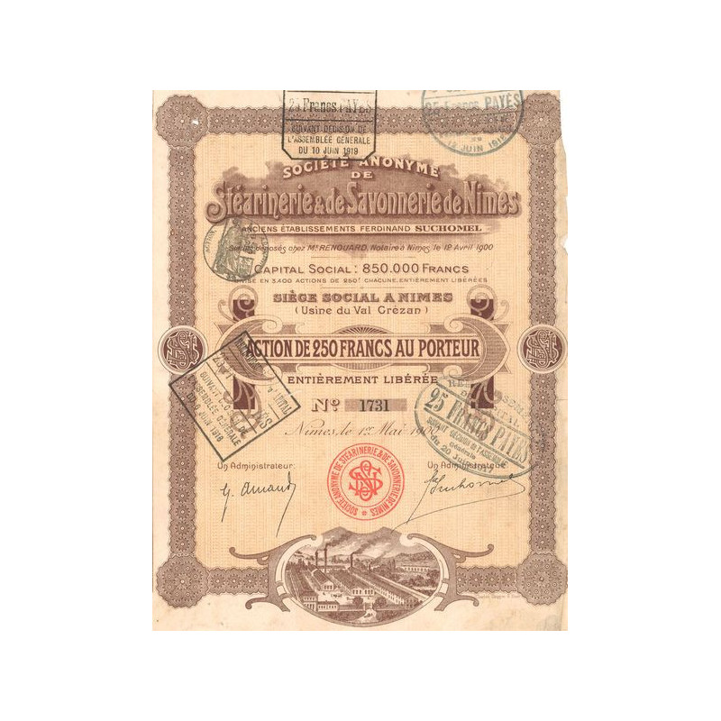 S.A. de Stéarinerie & de Savonnerie de Nimes (Act 250 F)