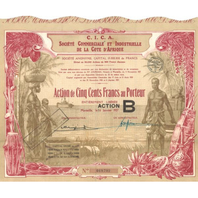C. I. C. A. Sté Commerciale et Industrielle de la Cote d'Afrique (Act B) (Act 500 F)