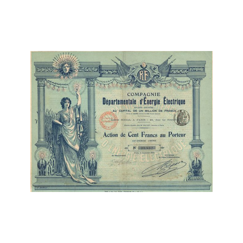 Cie Départementale d'Energie Electrique S.A. (Act 100 F)