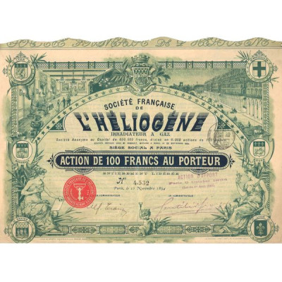 Sté Française de l'Héliogène Irradiateur à Gaz (Act 100 F)