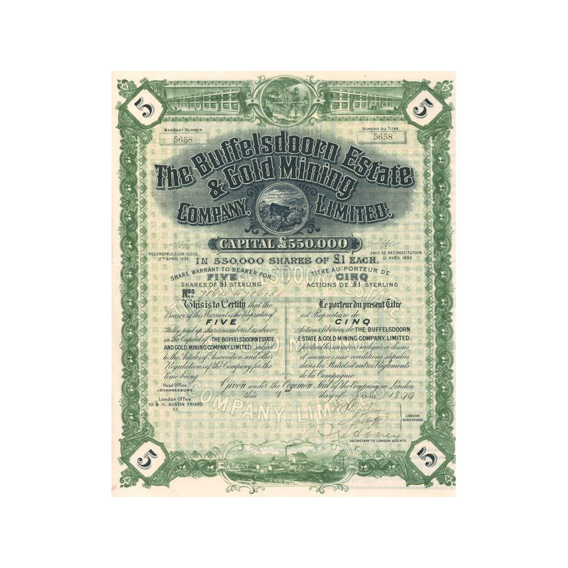The Buffelsdoorn Estate & Gold Mining Cy Ltd (Titre 05 Act 1£)