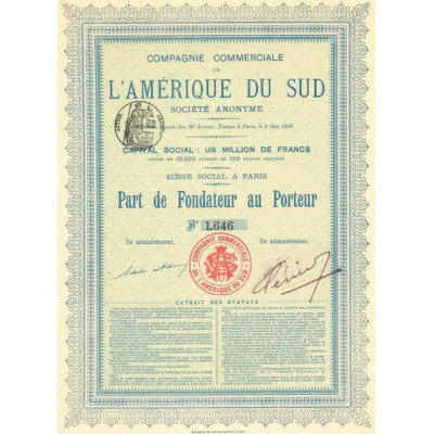 Cie Commerciale de l'Amérique du Sud (PF)