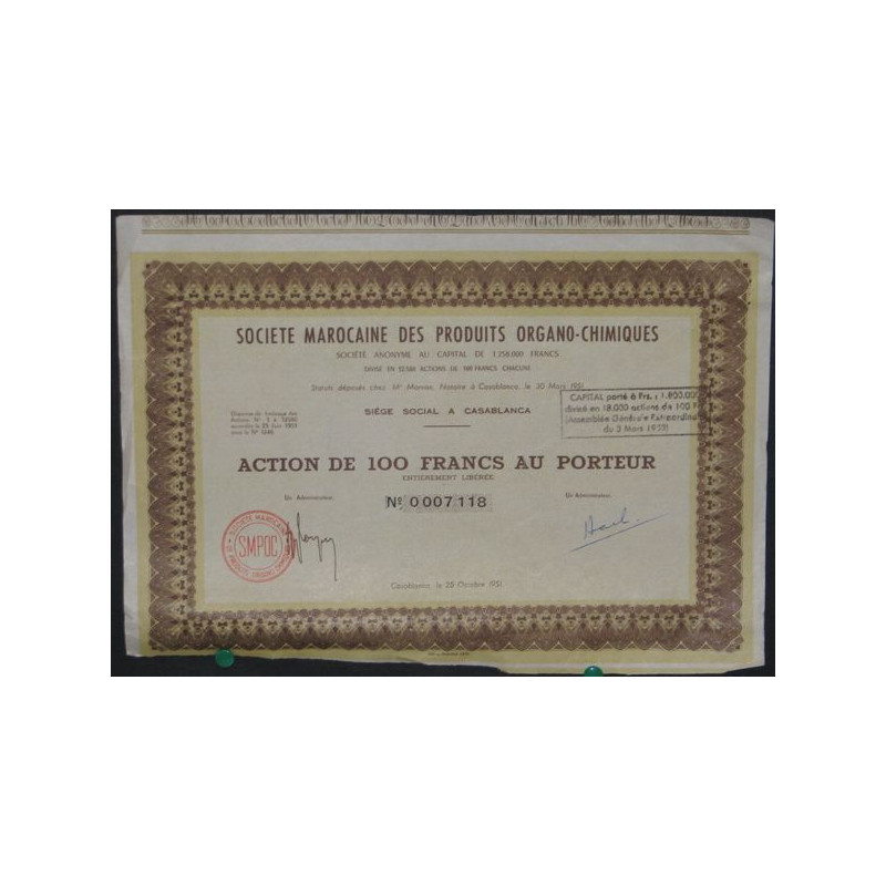 Sté Marocaine des Produits Organo-Chimiques