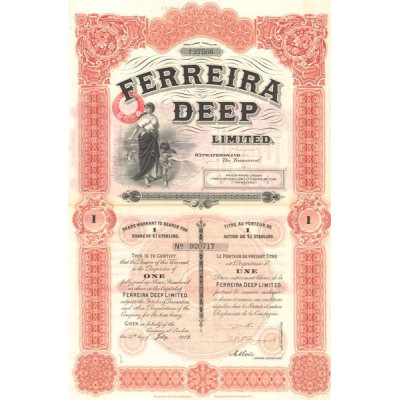 Ferreira Deep Ltd. Witwatersrand the Transvaal (Act 1 Sterling)