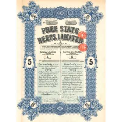 Free State Reefs Ltd (Titres 5 Act £1)