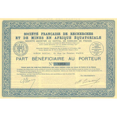 Sté Française de Recherches et de Mines en Afrique Equatoriale (PF)
