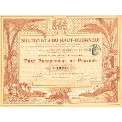 Sultanats du Haut-Oubangui S.A. Française de Colonisation (PB)