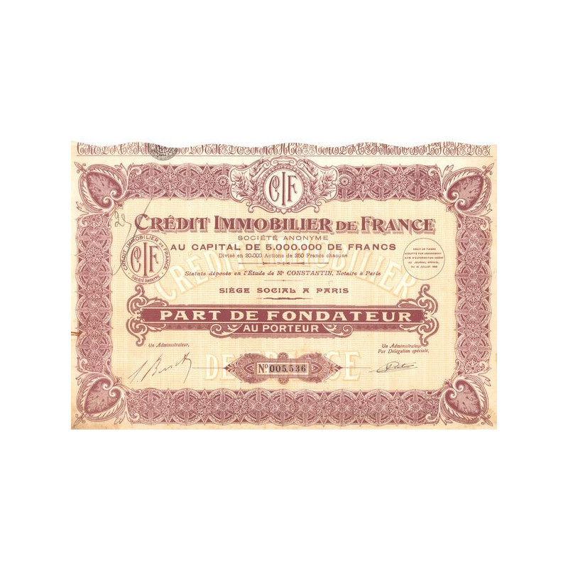 Crédit Immobilier de France (PF)