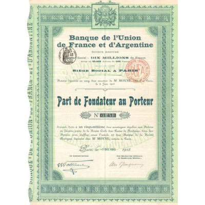 Banque de l'Union de France et d'Argentine (PF)