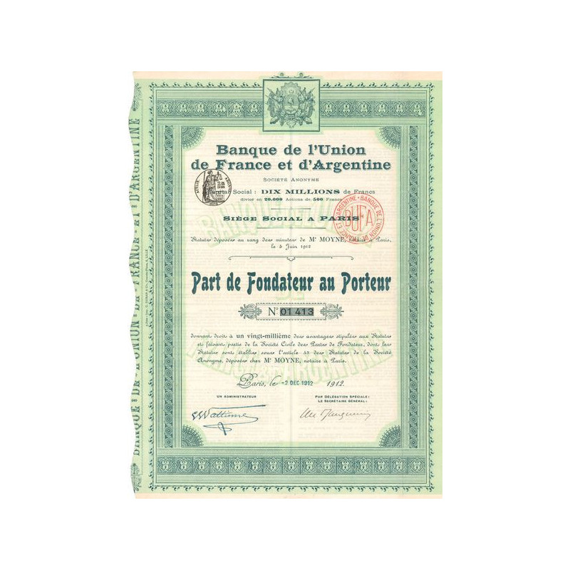 Banque de l'Union de France et d'Argentine (PF)