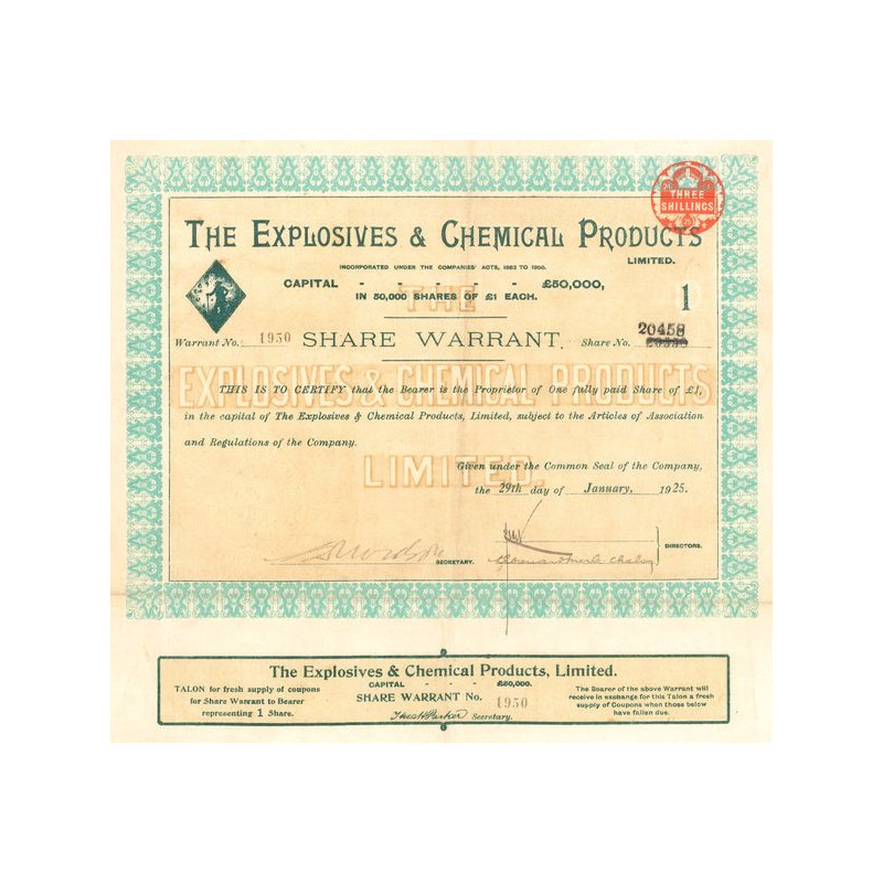 The Explosives & Chemical Products (Act 1£)