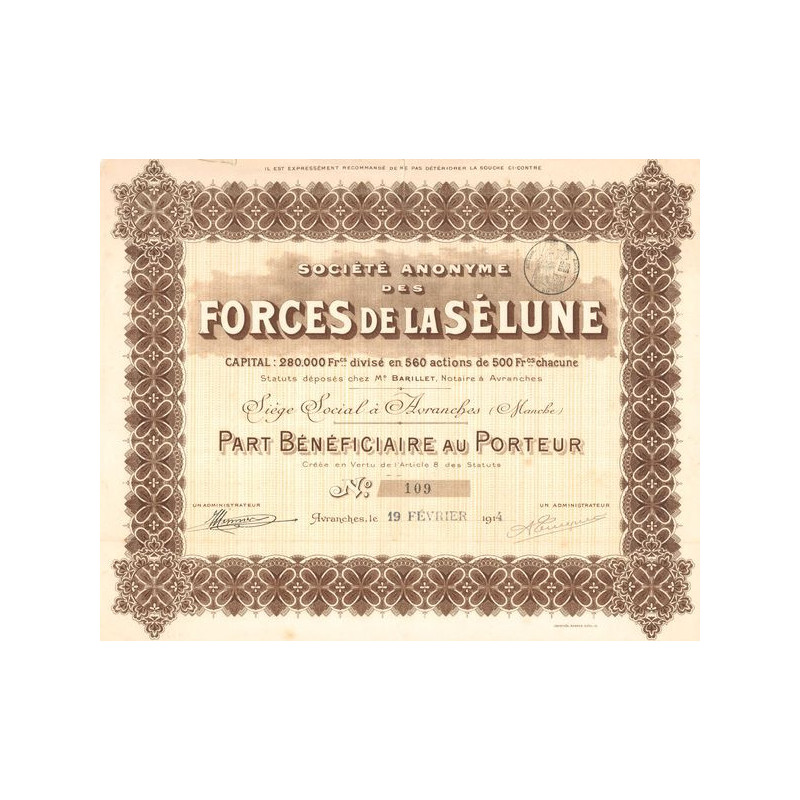 S.A. des Forces de la Sélune (PB)