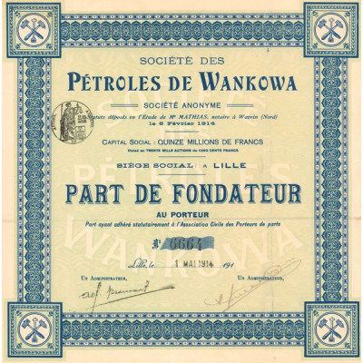 Sté des Pétroles de Wankowa S.A. (PF)