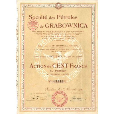 Sté des Pétroles de Grabownica (Act 100 F)