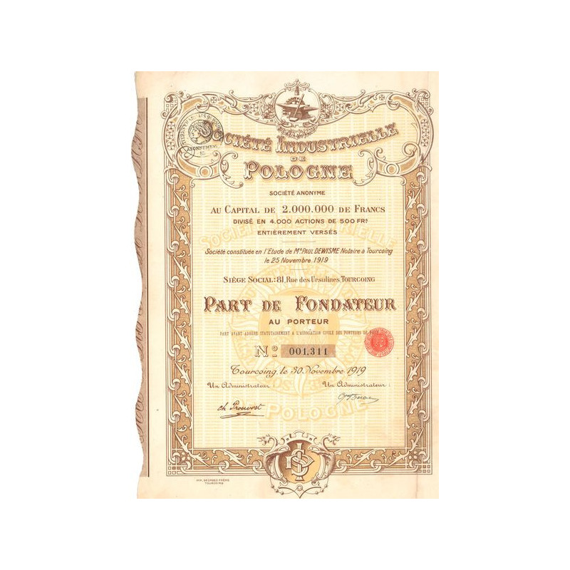 Sté Industrielle de Pologne (PF)