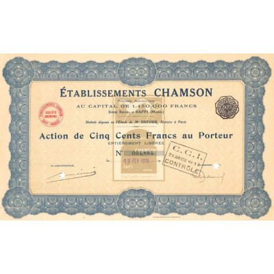 Etablissements Chamson (Act 500 F)