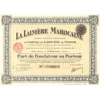 La Lainière Marocaine (PF)