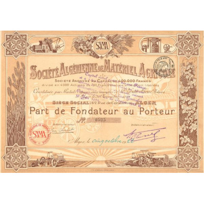 Sté Algérienne de Matériel Agricole (PF)