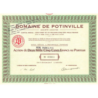 Domaine de Potinville (Act 6 Dinars)