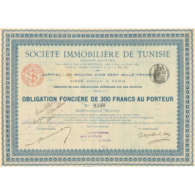 Sté Immobilière de Tunisie (Obl 300 F)