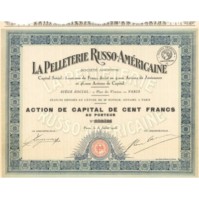 La Pelleterie Russo-Américaine (Act 100 F)